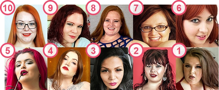 The 10 most Popular Redhead BBW in the Camming Game right now